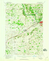 Grandville, Michigan 1958 (1959) USGS Old Topo Map Reprint 15x15 MI Quad 278168