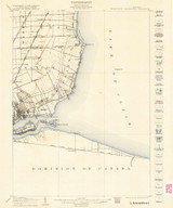 Grosse Pointe, Michigan 1905 (1915) USGS Old Topo Map Reprint 15x15 MI Quad 278175