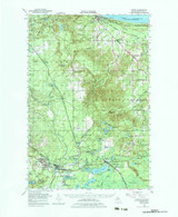 Gwinn, Michigan 1952 (1983) USGS Old Topo Map Reprint 15x15 MI Quad 278178