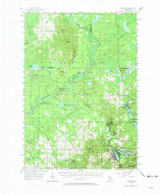 Harrison, Michigan 1957 (1973) USGS Old Topo Map Reprint 15x15 MI Quad 278180