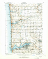 Holland, Michigan 1929 (1965) USGS Old Topo Map Reprint 15x15 MI Quad 278202