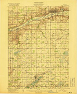 Ionia, Michigan 1918 (1918) USGS Old Topo Map Reprint 15x15 MI Quad 278227
