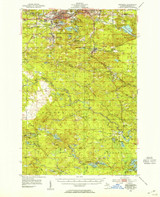 Ishpeming, Michigan 1952 (1954) USGS Old Topo Map Reprint 15x15 MI Quad 278232