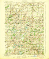 Laingsburg, Michigan 1928 (1928) USGS Old Topo Map Reprint 15x15 MI Quad 278259