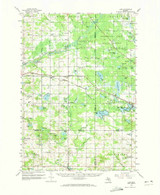 Lake, Michigan 1959 (1973) USGS Old Topo Map Reprint 15x15 MI Quad 278264