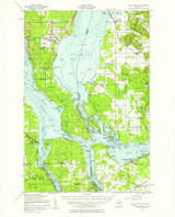 Lake George, Michigan 1951 (1958) USGS Old Topo Map Reprint 15x15 MI Quad 278268
