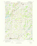 Leonidas, Michigan 1947 (1976) USGS Old Topo Map Reprint 15x15 MI Quad 278281