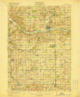 Lowell, Michigan 1918 (1918) USGS Old Topo Map Reprint 15x15 MI Quad 278285