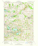 Manchester, Michigan 1949 (1964) USGS Old Topo Map Reprint 15x15 MI Quad 278301