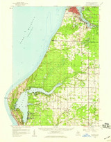 Manistee, Michigan 1958 (1959) USGS Old Topo Map Reprint 15x15 MI Quad 278306