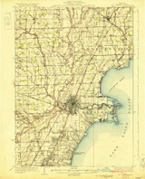 Mt Clemens, Michigan 1929 (1929) USGS Old Topo Map Reprint 15x15 MI Quad 278351