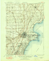 Mt Clemens, Michigan 1929 (1950) USGS Old Topo Map Reprint 15x15 MI Quad 278352