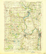 Niles, Michigan 1930 (1930) USGS Old Topo Map Reprint 15x15 MI Quad 278377