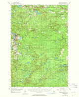 Republic, Michigan 1955 (1964) USGS Old Topo Map Reprint 15x15 MI Quad 278444