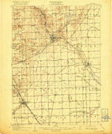 Rochester, Michigan 1908 (1917) USGS Old Topo Map Reprint 15x15 MI Quad 278449