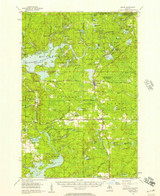 Sagola, Michigan 1956 (1957) USGS Old Topo Map Reprint 15x15 MI Quad 278473