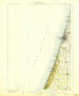 South Haven, Michigan 1930 (1930) USGS Old Topo Map Reprint 15x15 MI Quad 278509