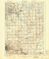 South Lyon, Michigan 1906 (1944) USGS Old Topo Map Reprint 15x15 MI Quad 278515