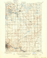 South Lyon, Michigan 1906 (1951) USGS Old Topo Map Reprint 15x15 MI Quad 278516