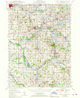 Spring Arbor, Michigan 1948 (1967) USGS Old Topo Map Reprint 15x15 MI Quad 278518