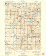 Spring Arbor, Michigan 1949 (1949) USGS Old Topo Map Reprint 15x15 MI Quad 278519
