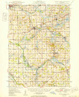 Spring Arbor, Michigan 1949 (1949) USGS Old Topo Map Reprint 15x15 MI Quad 278520