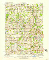 Springport, Michigan 1919 (1958) USGS Old Topo Map Reprint 15x15 MI Quad 278522