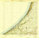 Three Oaks, Michigan 1930 (1930) USGS Old Topo Map Reprint 15x15 MI Quad 278548