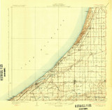 Three Oaks, Michigan 1930 (1930) USGS Old Topo Map Reprint 15x15 MI Quad 278549
