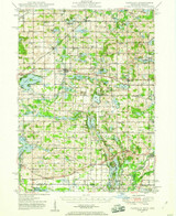 Vandalia, Michigan 1948 (1959) USGS Old Topo Map Reprint 15x15 MI Quad 278573