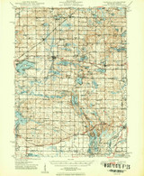 Vandalia, Michigan 1949 (1949) USGS Old Topo Map Reprint 15x15 MI Quad 278574