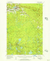Wakefield, Michigan 1955 (1957) USGS Old Topo Map Reprint 15x15 MI Quad 278579