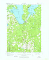 Wolverine, Michigan 1957 (1976) USGS Old Topo Map Reprint 15x15 MI Quad 278604