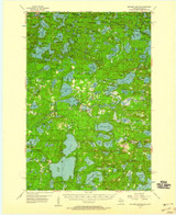 Boulder Junction, Michigan 1955 (1959) USGS Old Topo Map Reprint 15x15 MI Quad 801421