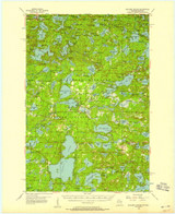 Boulder Junction, Michigan 1955 (1957) USGS Old Topo Map Reprint 15x15 MI Quad 801422