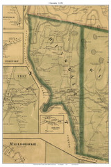 Hinsdale, New Hampshire 1858 Old Town Map Custom Print - Cheshire Co. - Original Magnetic North Edition
