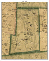 Surry, New Hampshire 1858 Old Town Map Custom Print - Cheshire Co. - Original Magnetic North Edition