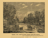 Keene View, New Hampshire 1858 Old Town Map Custom Print - Cheshire Co. - Original Magnetic North Edition