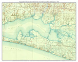 Choctawhatchee Bay from Villa Tasso to Point Washington 1938 - Custom USGS Old Topo Map - Florida