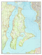 Vashon Island 1983 - Custom USGS Old Topo Map - Washington State 7x7