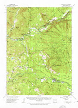 Butte Falls, Oregon 1954 (1963) USGS Old Topo Map Reprint 15x15 OR Quad 282290