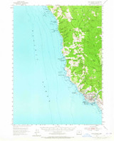 Cape Ferrelo, Oregon 1954 (1965) USGS Old Topo Map Reprint 15x15 OR Quad 282308