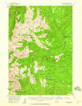 Cornucopia, Oregon 1954 (1958) USGS Old Topo Map Reprint 15x15 OR Quad 282364