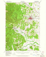 Dallas, Oregon 1957 (1965) USGS Old Topo Map Reprint 15x15 OR Quad 282406