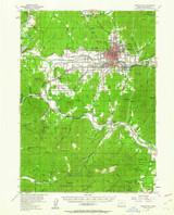Grants Pass, Oregon 1954 (1962) USGS Old Topo Map Reprint 15x15 OR Quad 282545