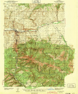 John Day, Oregon 1943 () USGS Old Topo Map Reprint 15x15 OR Quad 282617