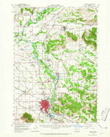 Lebanon, Oregon 1957 (1965) USGS Old Topo Map Reprint 15x15 OR Quad 282655