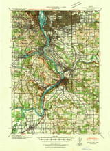 Oregon City, Oregon 1941 (1941) USGS Old Topo Map Reprint 15x15 OR Quad 282776