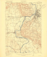 Salem, Oregon 1917 () USGS Old Topo Map Reprint 15x15 OR Quad 463394
