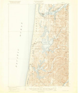Siltcoos Lake, Oregon 1920 () USGS Old Topo Map Reprint 15x15 OR Quad 463393